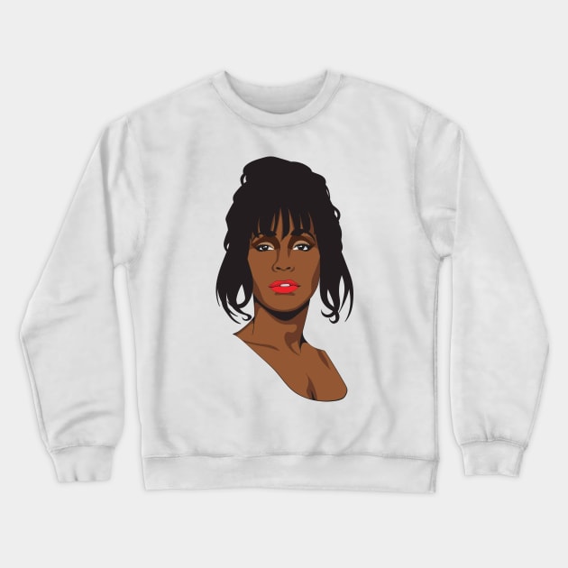 Whitney Houston (Fan art) Crewneck Sweatshirt by Branigan